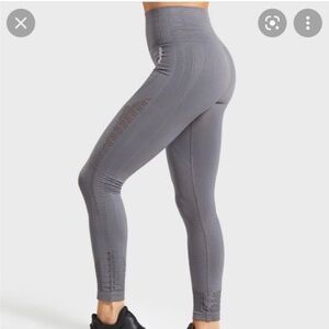 Gymshark Smokey Gray Energy + Seamless Leggings Small Gym Activewear